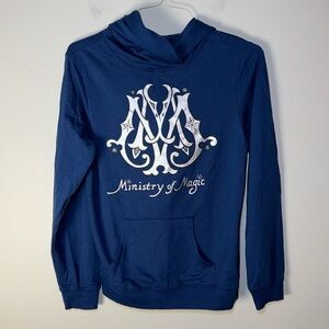 Harry Potter Ministry of Magic Kids Large Blue Hooded Shirt